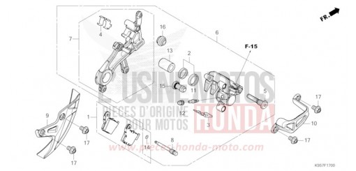 REAR BRAKE CALIPER CRF250RS de 2025